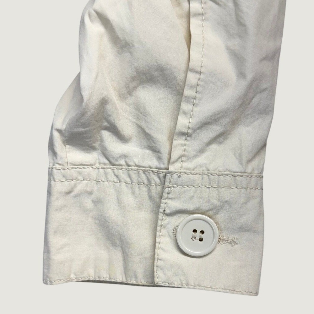 Tout Simplement Womens S Ivory Belted Trench Coat Utility Jacket Lightweight - Picture 4 of 4